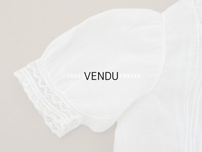 画像7: アンティーク ベビードレス ホワイトワーク&レース