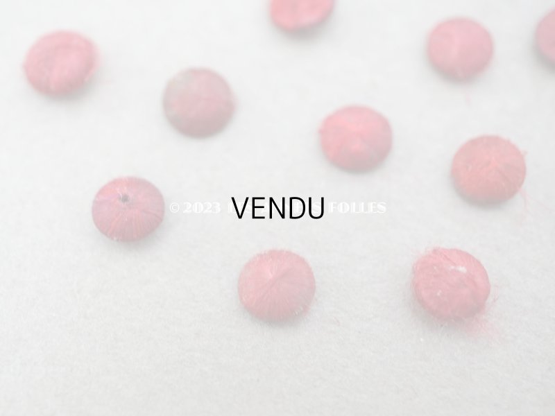 画像2: アンティーク ドール用 シルク製 くるみボタン 極小 5mm 赤＆ボルドー 13ピースのセット