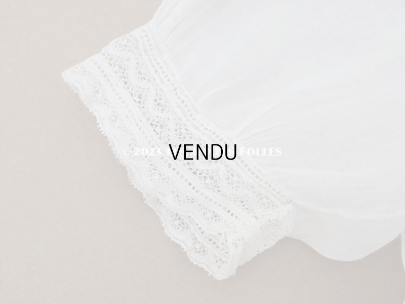 画像8: アンティーク ベビードレス ホワイトワーク&レース