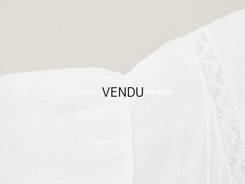 画像6: アンティーク ベビードレス ホワイトワーク&レース