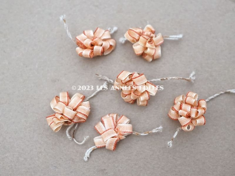 画像8: アンティーク シルク製 ロココモチーフ　ワイヤー付　12点セット ブラウン＆ホワイト