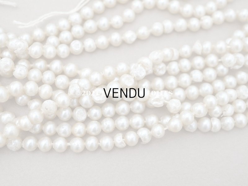 画像8: 1920年代 アンティーク スフレビーズ  フェイクパール 吹きガラス製 約 6mm 約610ピース