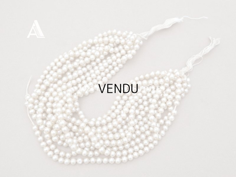 画像5: 1920年代 アンティーク スフレビーズ  フェイクパール 吹きガラス製 約 6mm 約610ピース