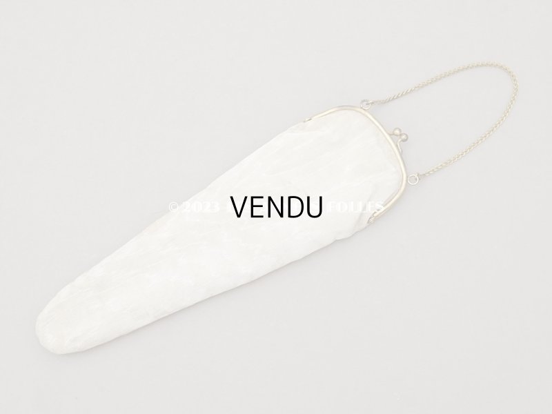 画像21: 19世紀 アンティーク リボン刺繍のファン リボン＆花のガーランド柄 シルク製オリジナルバッグ入り