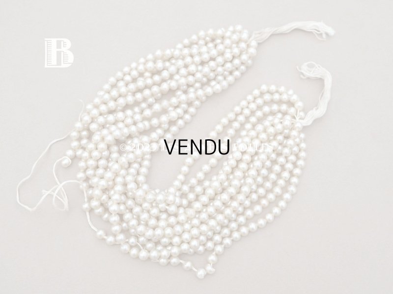 画像6: 1920年代 アンティーク スフレビーズ  フェイクパール 吹きガラス製 約 6mm 約610ピース