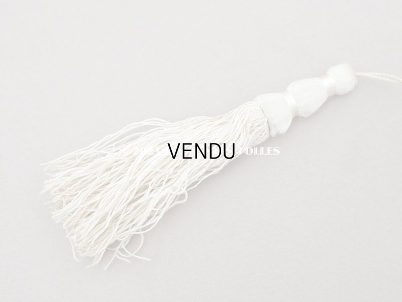 画像12: 19世紀 アンティーク リボン刺繍のファン リボン＆花のガーランド柄 シルク製オリジナルバッグ入り