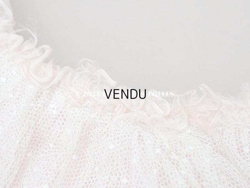 画像7: 1900年頃 アンティーク 小さな女の子のドレス ピンクのストライプ柄 レース付き