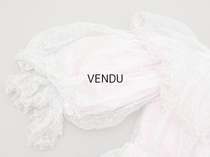 画像9: 1900年頃 アンティーク 小さな女の子のドレス ピンクのストライプ柄 レース付き