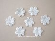 画像1: アンティーク 布花材料  ベルベットの花びらのセット ライトグレイ　7ピースのセット 3.7cm (1)
