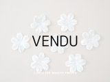 アンティーク 布花材料  ベルベットの花びらのセット ライトグレイ　7ピースのセット 3.7cm
