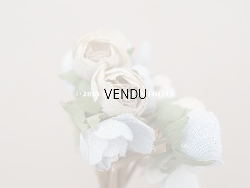 画像5: アンティーク 淡いブルー＆ホワイトの薔薇の布花