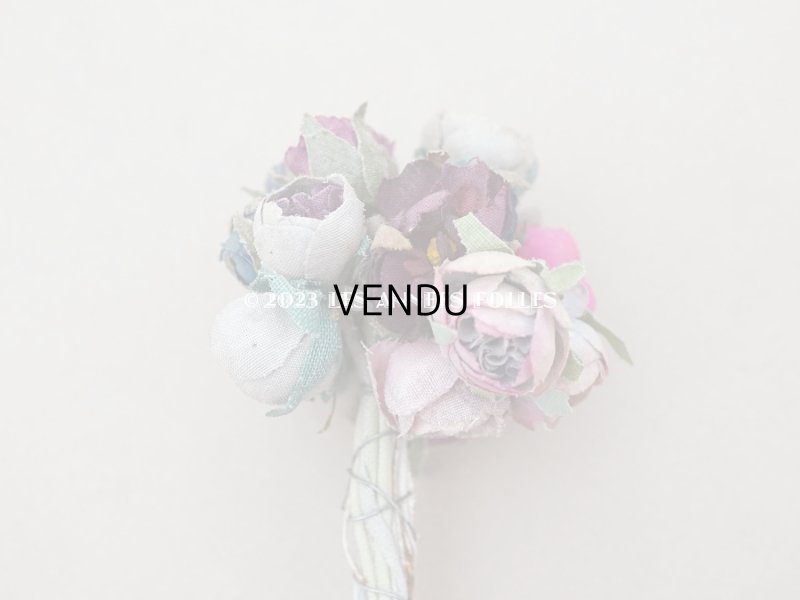 画像6: アンティーク 薔薇の布花