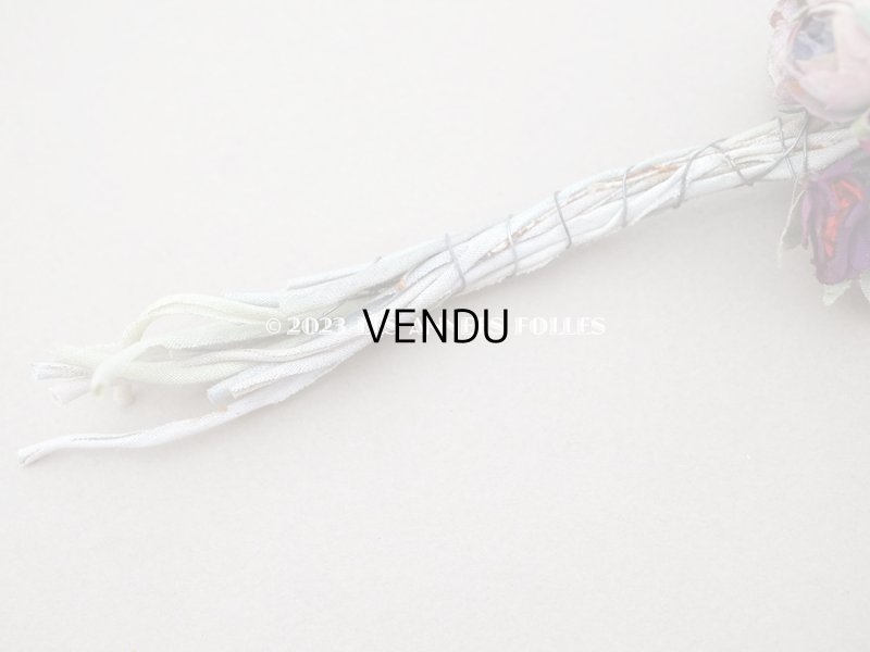 画像3: アンティーク 薔薇の布花