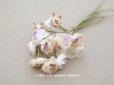 画像1: アンティーク 淡いパープル＆パウダーピンクの薔薇の布花 (1)