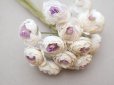画像4: アンティーク 淡いパープル＆ホワイトの薔薇の布花 (4)