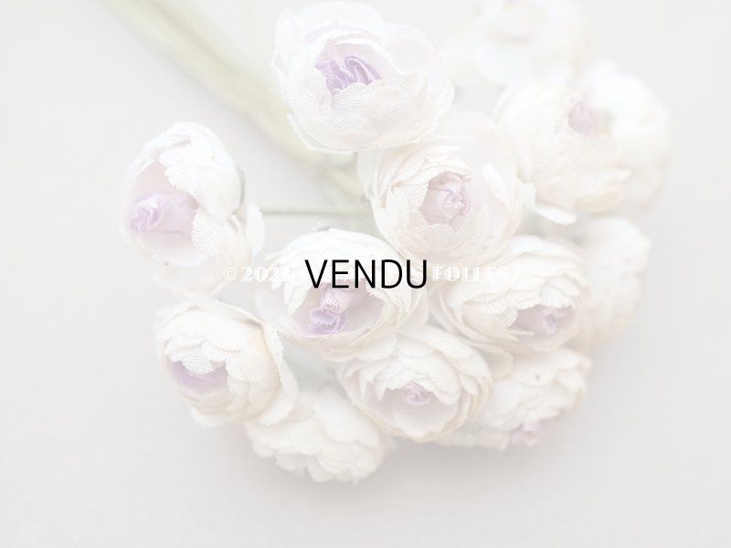 画像4: アンティーク 淡いパープル&ホワイトの薔薇の布花