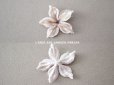 画像2: アンティーク 布花材料  ベルベットの花びら 2ピースのセット ブラウン (2)