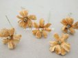 画像3: アンティーク 布花材料  ベルベットの花びら 10ピースのセット キャメル (3)