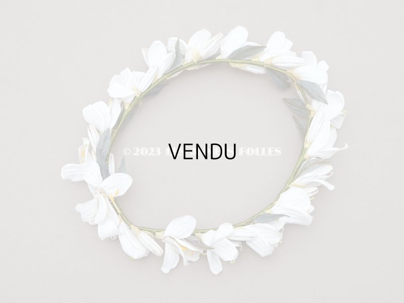 画像5: アンティーク 白百合の花冠 オフホワイト 結婚式のティアラ　