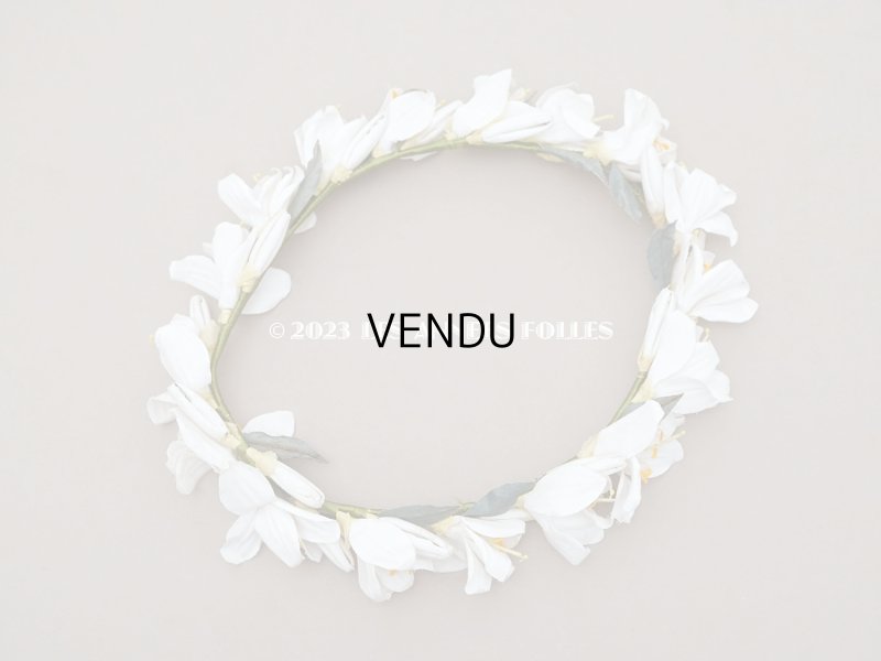 画像4: アンティーク 白百合の花冠 オフホワイト 結婚式のティアラ　