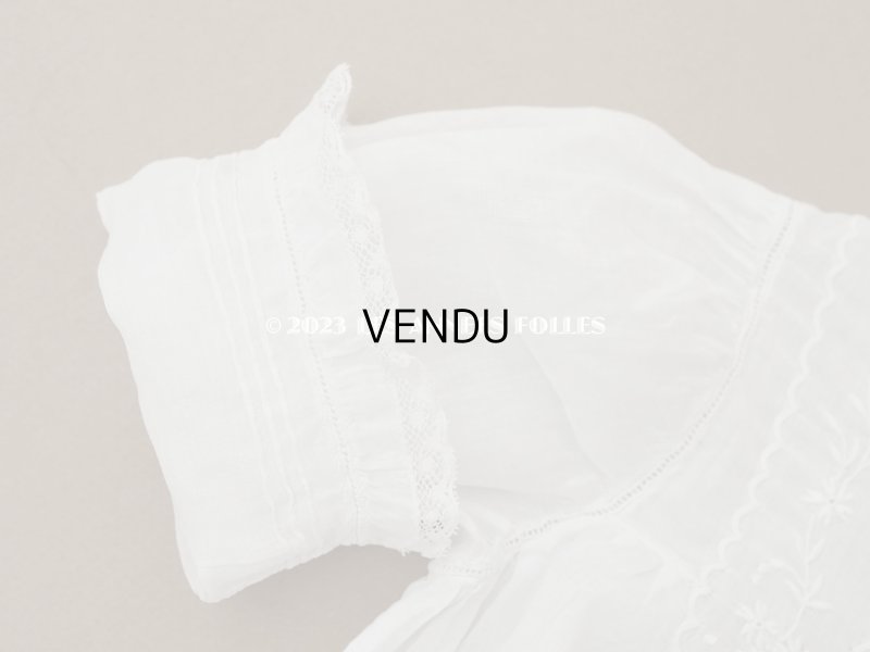 画像9: アンティーク ベビードレス ホワイトワーク&レース