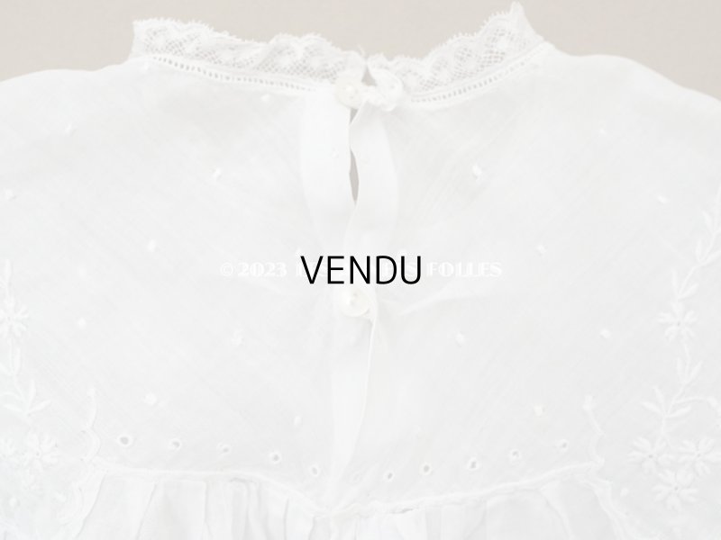 画像14: アンティーク ベビードレス ホワイトワーク&レース