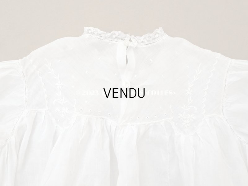 画像13: アンティーク ベビードレス ホワイトワーク&レース