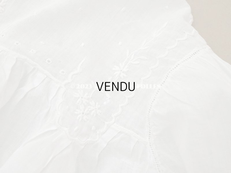 画像8: アンティーク ベビードレス ホワイトワーク&レース