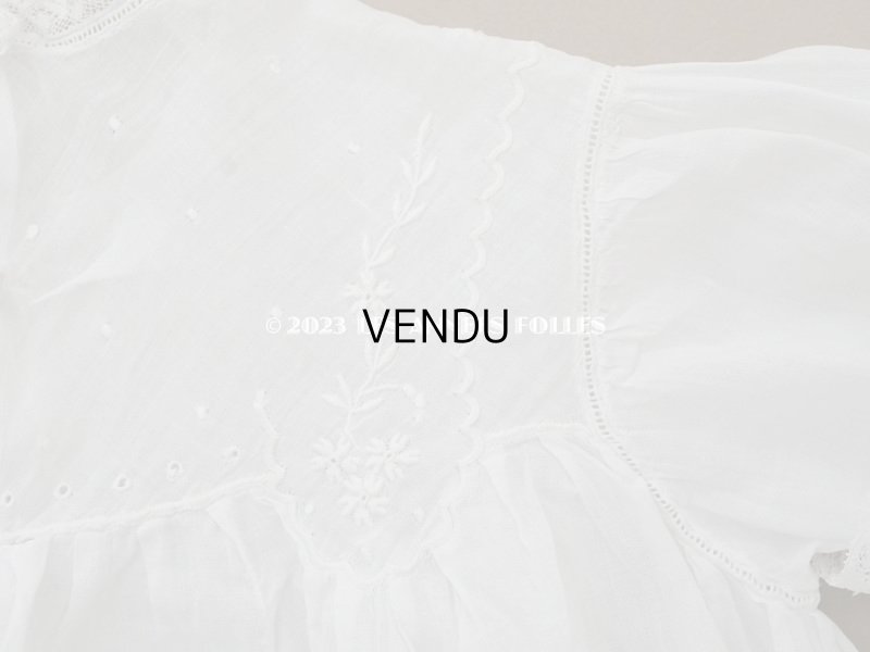 画像17: アンティーク ベビードレス ホワイトワーク&レース