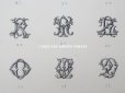 画像15: 1890年 アンティーク ダブルモノグラムの版画　全30枚セット 