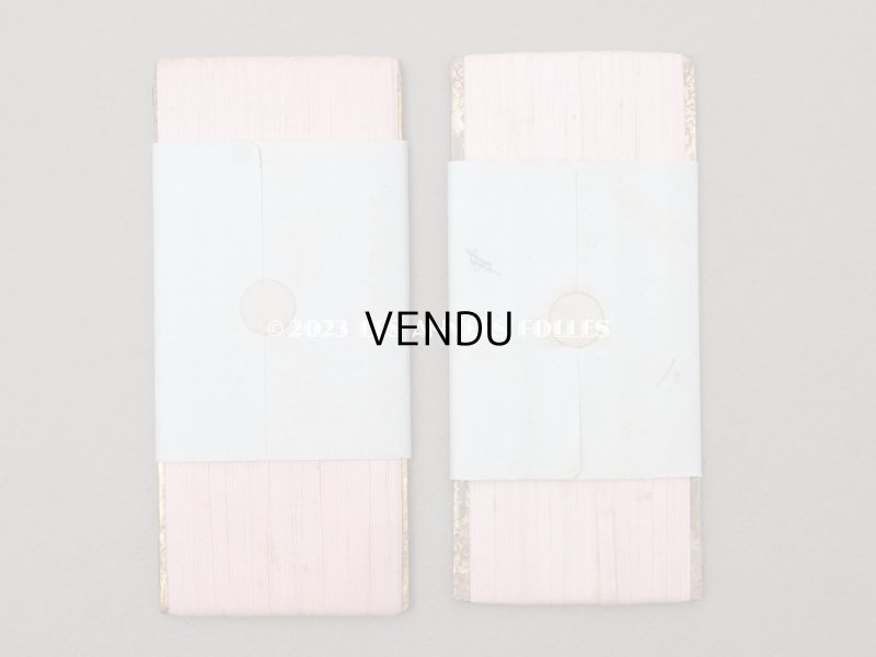 画像5: アンティーク  50m巻 リボン刺繍 & ロココトリム用 シルク製 リボン ベビーピンク 4mm幅  FAVEUR SOIE POUR BRODERIE - AU BON MARCHE -