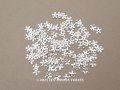 19世紀末 アンティーク メタル製 極小 6mm 花型 スパンコール 140〜200ピースのセット ホワイトシルバー シルバー