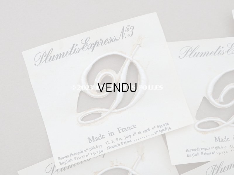 画像8: 1900年代 アンティーク イニシャル モノグラムの紙箱 10シート入り 【D】 -N°3- INITIALES BRODEES PLUMETIS-EXPRESS