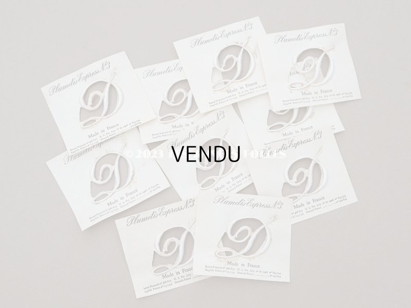 画像7: 1900年代 アンティーク イニシャル モノグラムの紙箱 10シート入り 【D】 -N°3- INITIALES BRODEES PLUMETIS-EXPRESS