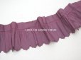 画像2: 1900年代 アンティーク シルク製 ドレスの裾 ギャザー入り ボルドー 3.88m  (2)