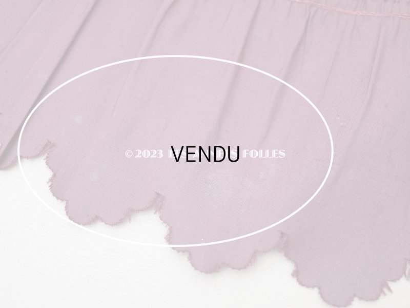 画像6: 1900年代 アンティーク シルク製 ドレスの裾 ギャザー入り ボルドー 3.88m 