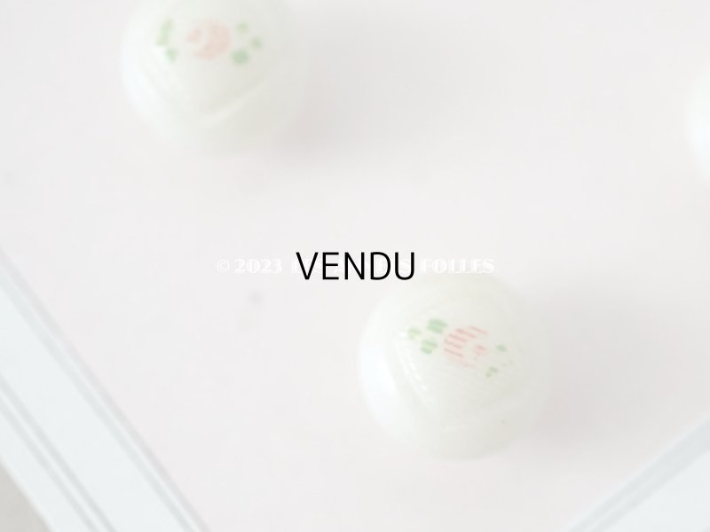 画像3: アンティーク ボタン 薔薇のハンドペイント 9mm　12ピースのセット