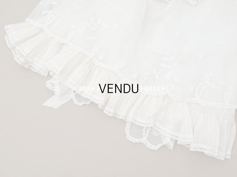 画像18: 1900年頃 アンティーク ベビー用ケープ シルクのプリーツ＆プリンセスレース