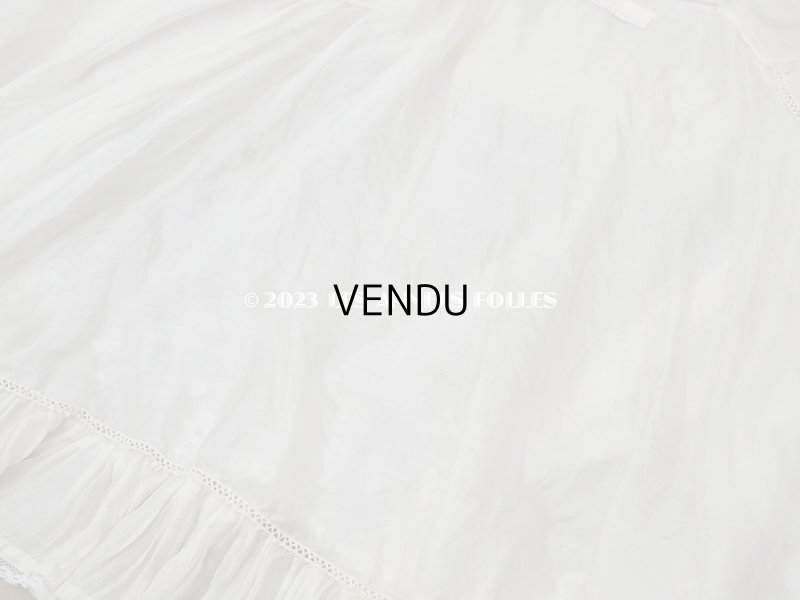 画像22: 1900年頃 アンティーク ベビー用ケープ シルクのプリーツ＆プリンセスレース