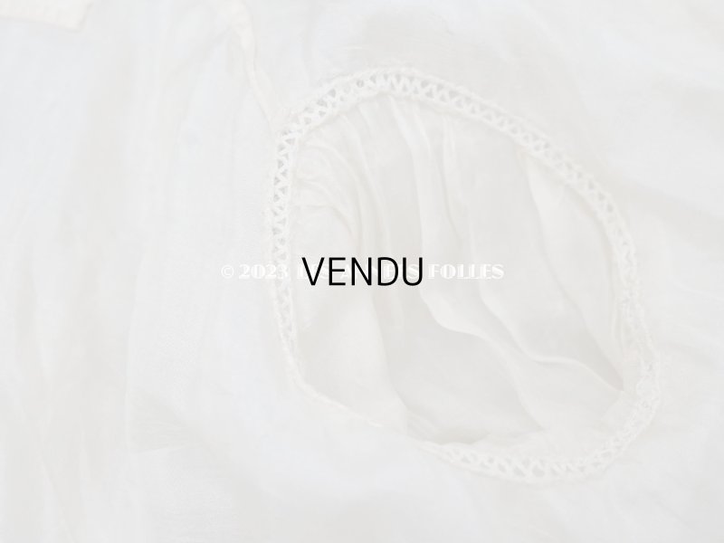 画像24: 1900年頃 アンティーク ベビー用ケープ シルクのプリーツ＆プリンセスレース