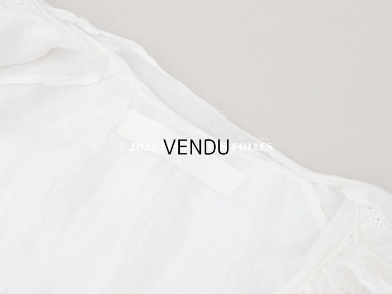 画像21: 1900年頃 アンティーク ベビー用ケープ シルクのプリーツ＆プリンセスレース