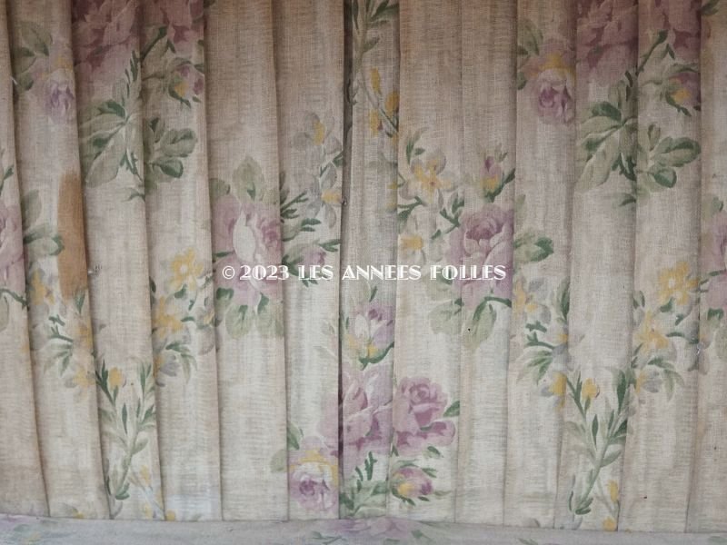 画像10: *蚤の市*アンティーク 薄紫の薔薇模様 カルトナージュチェスト