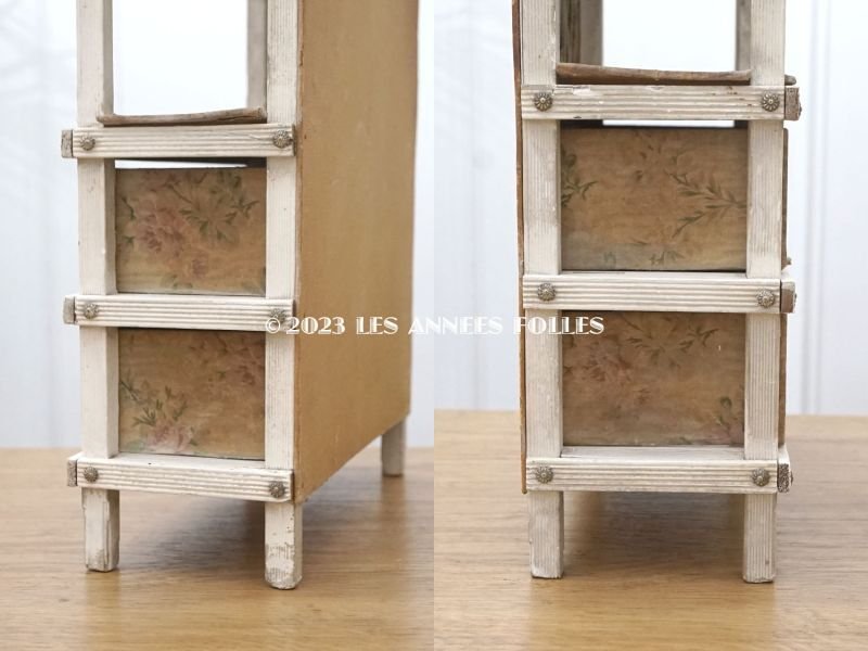 画像5: *蚤の市*アンティーク 薄紫の薔薇模様 カルトナージュチェスト