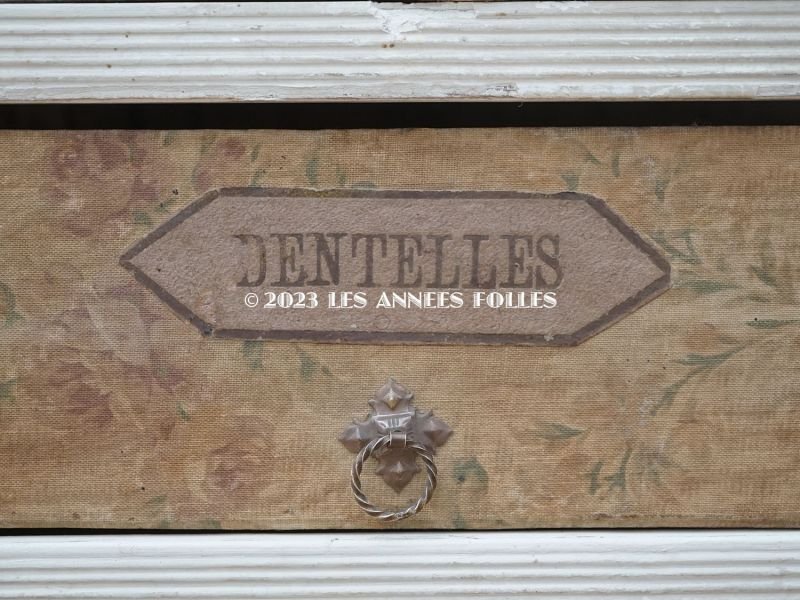 画像13: *蚤の市*アンティーク 薄紫の薔薇模様 カルトナージュチェスト