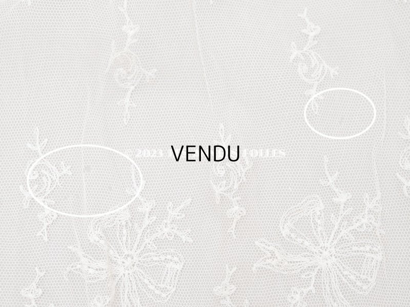 画像8: アンティーク カーテン用 チュールレース リボン柄の刺繍入り