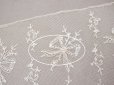 画像8: アンティーク カーテン用 チュールレース リボン柄の刺繍入り 90×120cm
