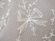 画像5: アンティーク カーテン用 チュールレース リボン柄の刺繍入り 90×120cm