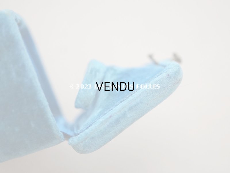 画像6: 19世紀 アンティーク リングボックス ブルーのベルベット ジュエリーボックス