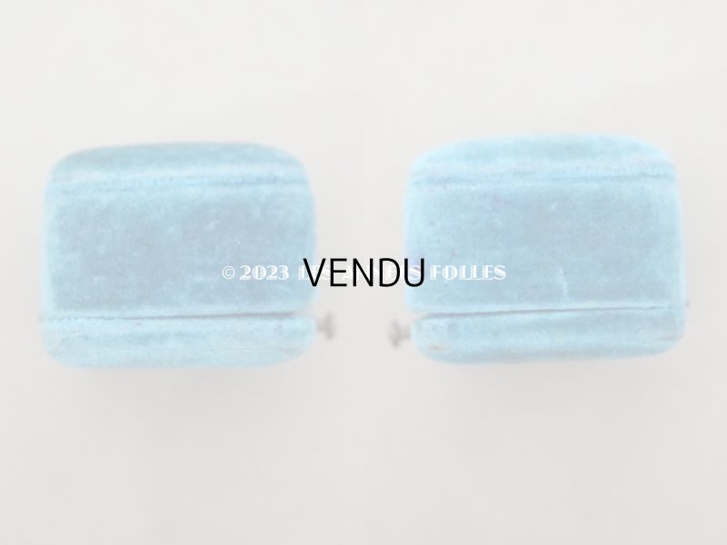 画像9: 19世紀 アンティーク リングボックス ブルーのベルベット ジュエリーボックス