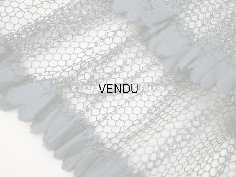 画像6: 19世紀末 アンティーク  ドレスの裾 シルクのプリーツ&レース 1.84m 28cm幅